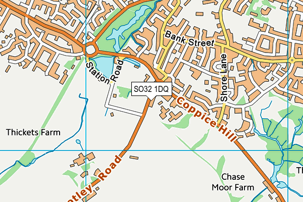 SO32 1DQ map - OS VectorMap District (Ordnance Survey)