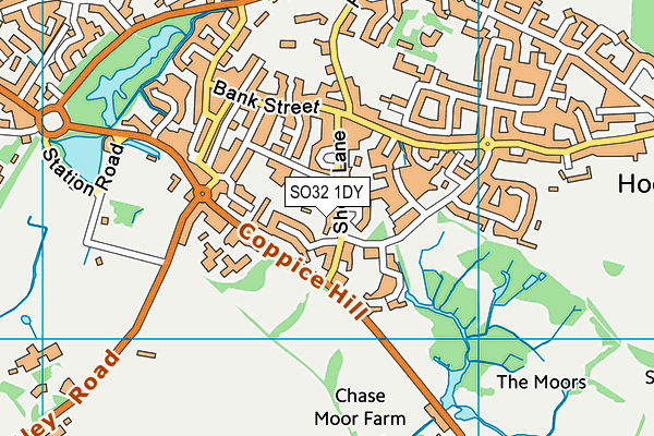 SO32 1DY map - OS VectorMap District (Ordnance Survey)