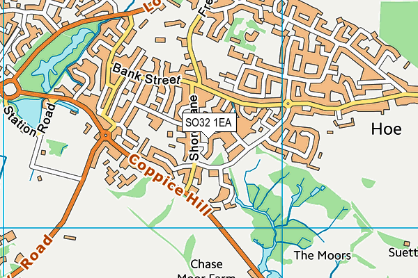 SO32 1EA map - OS VectorMap District (Ordnance Survey)