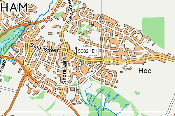 SO32 1EH map - OS VectorMap District (Ordnance Survey)