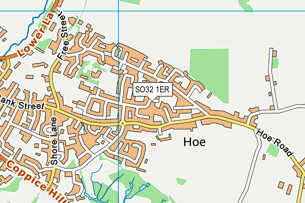 SO32 1ER map - OS VectorMap District (Ordnance Survey)