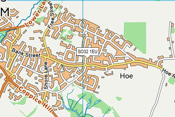 SO32 1EU map - OS VectorMap District (Ordnance Survey)