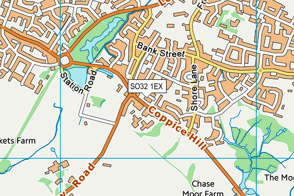 SO32 1EX map - OS VectorMap District (Ordnance Survey)