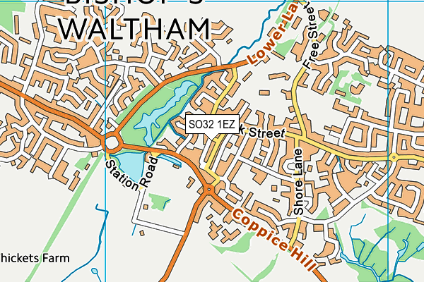 SO32 1EZ map - OS VectorMap District (Ordnance Survey)