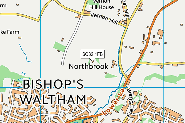 SO32 1FB map - OS VectorMap District (Ordnance Survey)