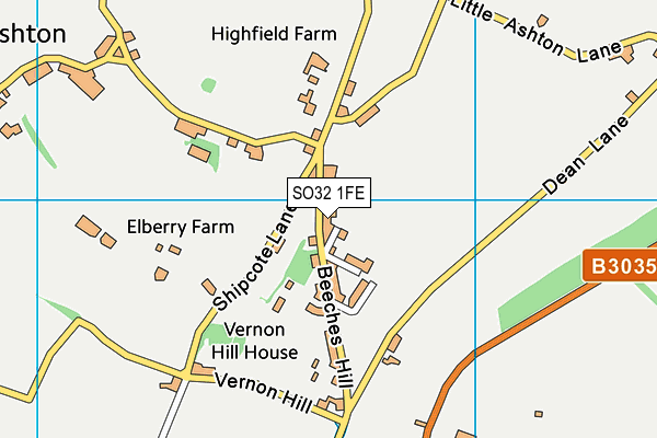 SO32 1FE map - OS VectorMap District (Ordnance Survey)