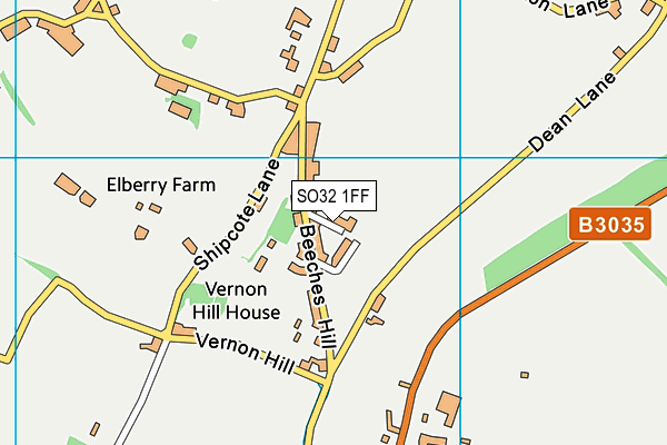 SO32 1FF map - OS VectorMap District (Ordnance Survey)