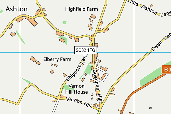 SO32 1FG map - OS VectorMap District (Ordnance Survey)