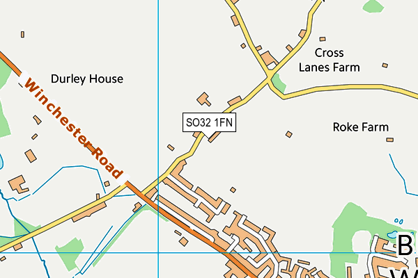 SO32 1FN map - OS VectorMap District (Ordnance Survey)