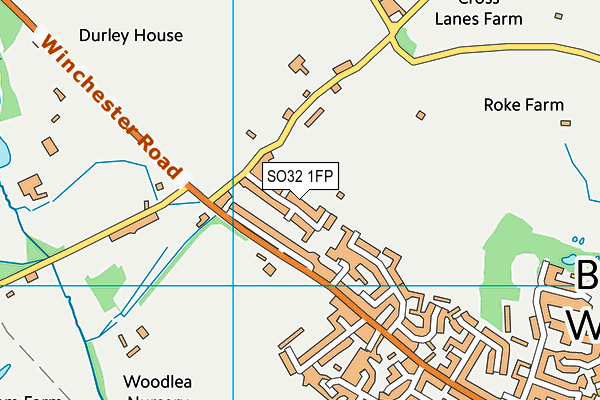 SO32 1FP map - OS VectorMap District (Ordnance Survey)