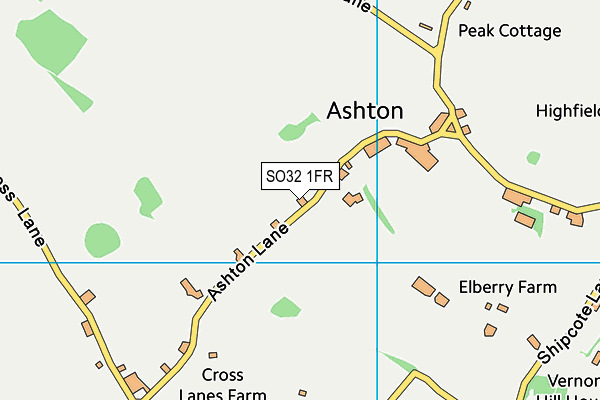 SO32 1FR map - OS VectorMap District (Ordnance Survey)