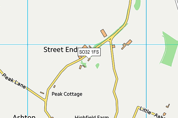 SO32 1FS map - OS VectorMap District (Ordnance Survey)