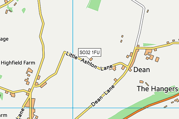 SO32 1FU map - OS VectorMap District (Ordnance Survey)