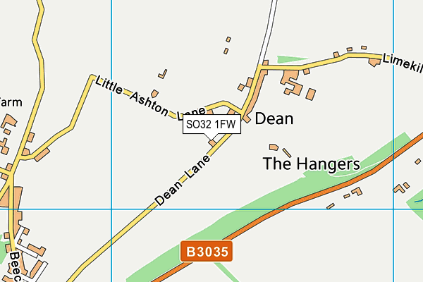 SO32 1FW map - OS VectorMap District (Ordnance Survey)