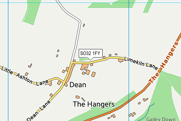 SO32 1FY map - OS VectorMap District (Ordnance Survey)