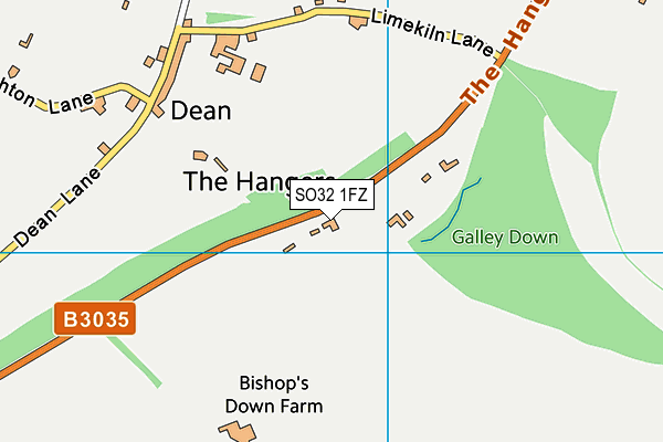 SO32 1FZ map - OS VectorMap District (Ordnance Survey)