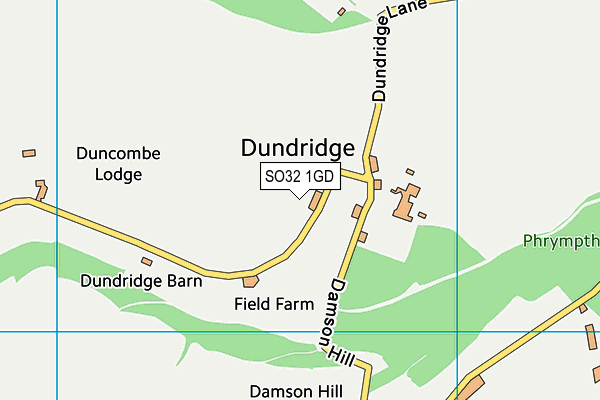 SO32 1GD map - OS VectorMap District (Ordnance Survey)