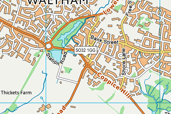 SO32 1GG map - OS VectorMap District (Ordnance Survey)