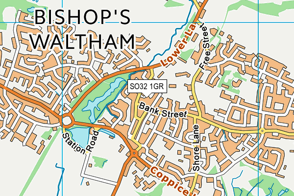 SO32 1GR map - OS VectorMap District (Ordnance Survey)