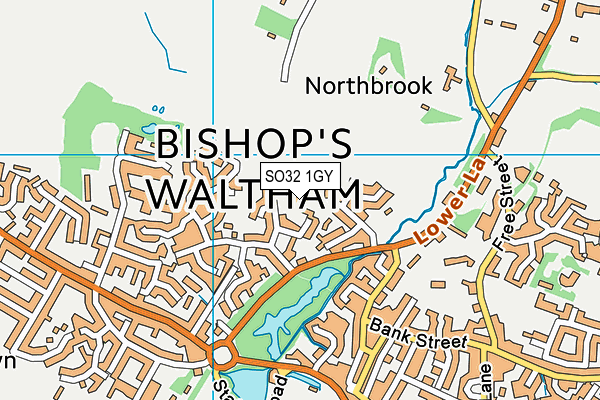 SO32 1GY map - OS VectorMap District (Ordnance Survey)