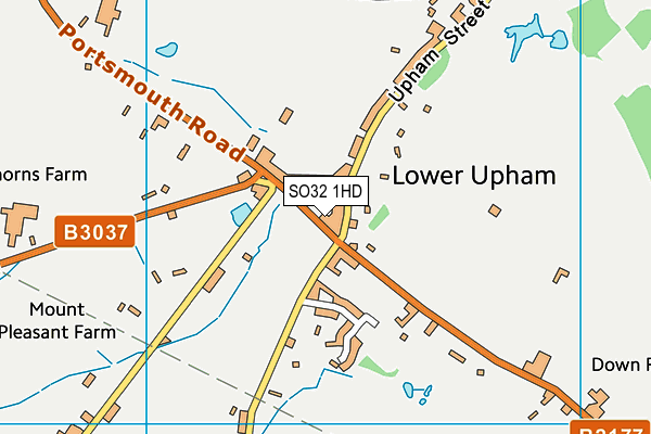 SO32 1HD map - OS VectorMap District (Ordnance Survey)