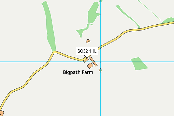 SO32 1HL map - OS VectorMap District (Ordnance Survey)