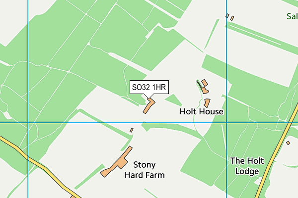 SO32 1HR map - OS VectorMap District (Ordnance Survey)