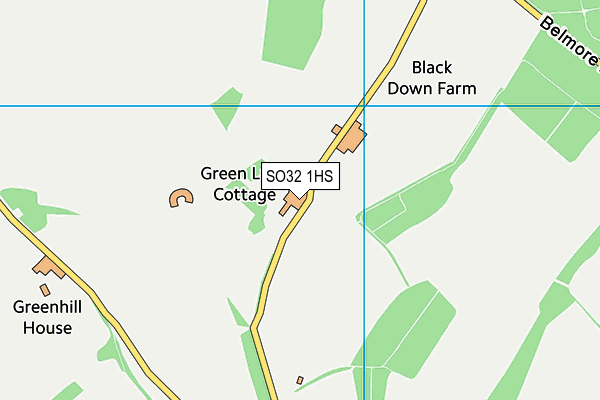 SO32 1HS map - OS VectorMap District (Ordnance Survey)