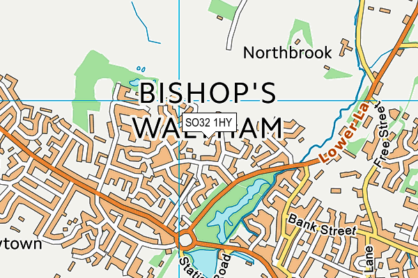 SO32 1HY map - OS VectorMap District (Ordnance Survey)