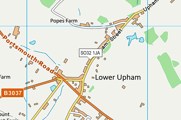 SO32 1JA map - OS VectorMap District (Ordnance Survey)