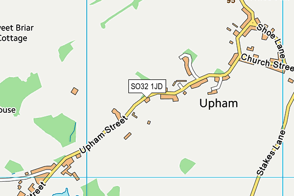 Upham Church of England Aided Primary School map (SO32 1JD) - OS VectorMap District (Ordnance Survey)