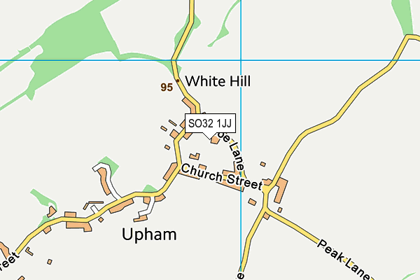 Upham Recreation Ground map (SO32 1JJ) - OS VectorMap District (Ordnance Survey)