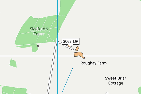 SO32 1JP map - OS VectorMap District (Ordnance Survey)