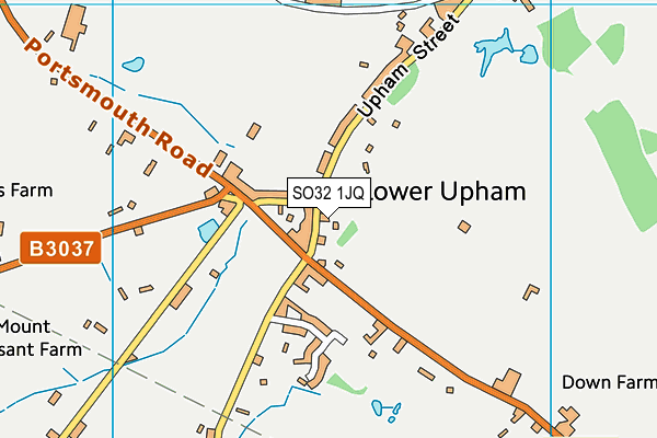 SO32 1JQ map - OS VectorMap District (Ordnance Survey)