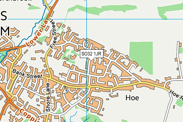 SO32 1JR map - OS VectorMap District (Ordnance Survey)