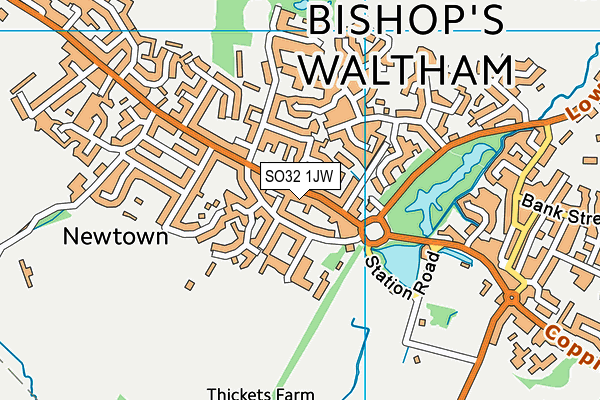 SO32 1JW map - OS VectorMap District (Ordnance Survey)