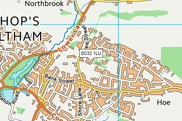 SO32 1LU map - OS VectorMap District (Ordnance Survey)