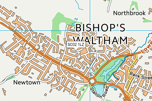 SO32 1LZ map - OS VectorMap District (Ordnance Survey)