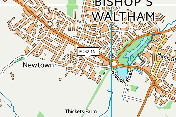 SO32 1NJ map - OS VectorMap District (Ordnance Survey)