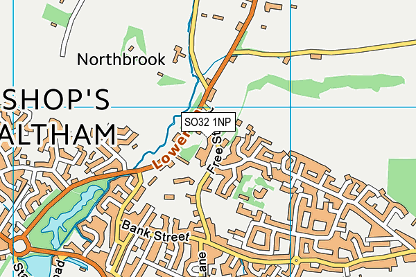 SO32 1NP map - OS VectorMap District (Ordnance Survey)