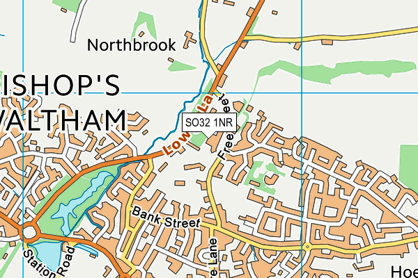 SO32 1NR map - OS VectorMap District (Ordnance Survey)