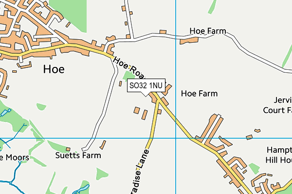 SO32 1NU map - OS VectorMap District (Ordnance Survey)