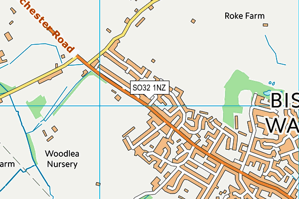 SO32 1NZ map - OS VectorMap District (Ordnance Survey)