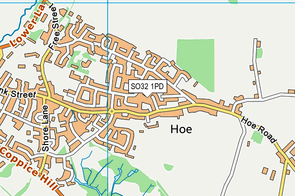 SO32 1PD map - OS VectorMap District (Ordnance Survey)