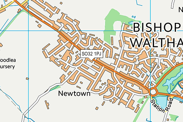 SO32 1PJ map - OS VectorMap District (Ordnance Survey)