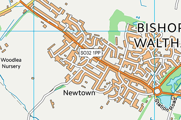 SO32 1PP map - OS VectorMap District (Ordnance Survey)