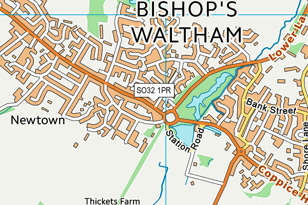 SO32 1PR map - OS VectorMap District (Ordnance Survey)