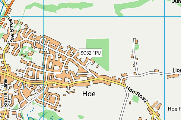 SO32 1PU map - OS VectorMap District (Ordnance Survey)