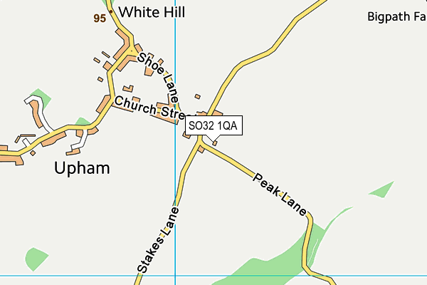 SO32 1QA map - OS VectorMap District (Ordnance Survey)