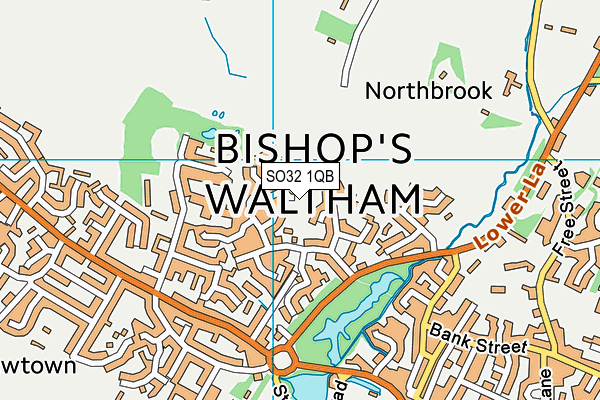 SO32 1QB map - OS VectorMap District (Ordnance Survey)